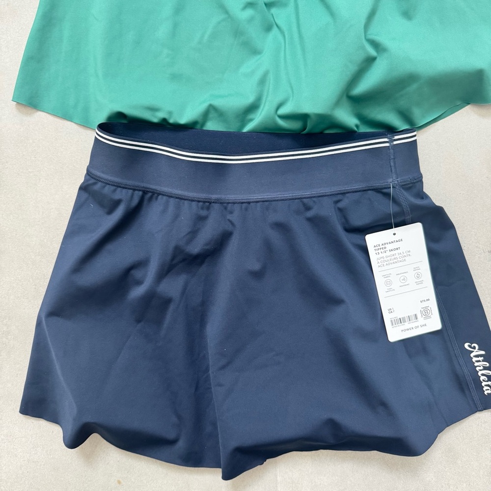 Athleta skort tennis bundle sale navy blue and green - Picture 6 of 10